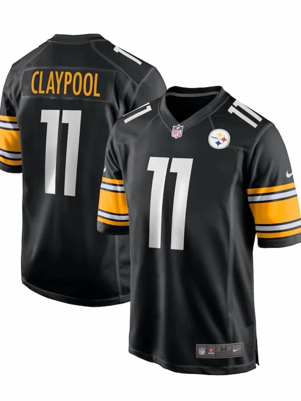 NWT Chase Claypool Pittsburgh Steelers Nike Game Team Jersey Mens XL Black NFL
